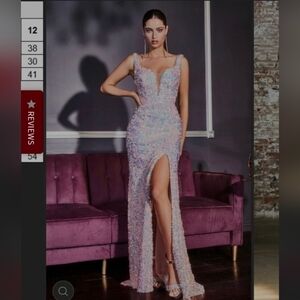 Cinderella Multicolor Sequin Gown